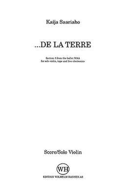 Kaija Saariaho: De La Terre