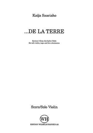 Kaija Saariaho: De La Terre