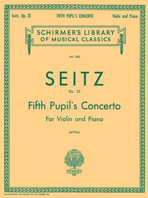 Friedrich Seitz: Pupil's Concerto No. 5 in D, Op. 22