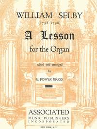 William Selby: Lesson for the Organ