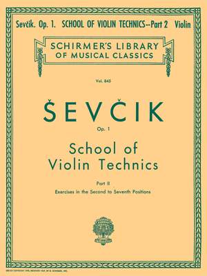 Otakar Sevcik: School of Violin Technics, Op. 1 - Book 2