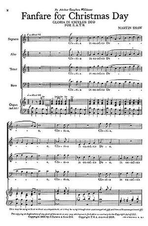 Martin Shaw: Fanfare For Christmas Day Gloria In Excelsis Deo