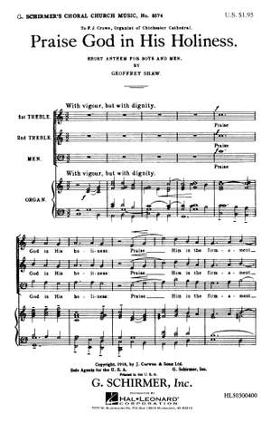 G. Shaw: Praise God in His Holiness