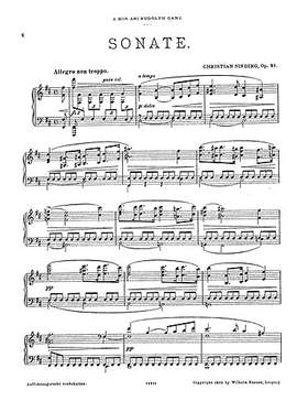 Christian Sinding: Piano Sonata In B Minor Op.91