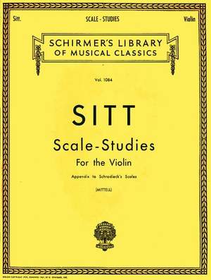 Hans Sitt: Scale Studies for Violin