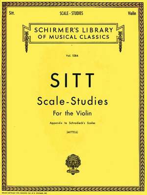 Hans Sitt: Scale Studies for Violin