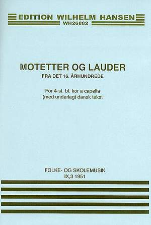 S. Sorensen: Motets From The 16th Century (Motetter Og Lauder)