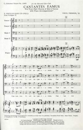 Virgil Thomson: Cantantes Eamus