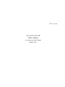 Bent Lorentzen: Three Mobiles For Flute, Cello and Piano