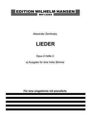 Alexander Zemlinsky: Lieder Op. 2 Book Two