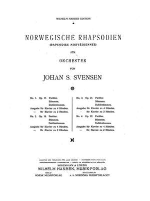 Johan Svendsen: Rapsodie Norvegiénne No. 1 Op. 17
