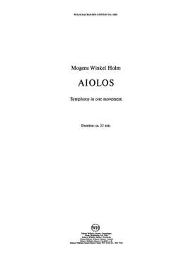 Mogens Winkel Holm: Aiolos, Symphony In 1 Movement