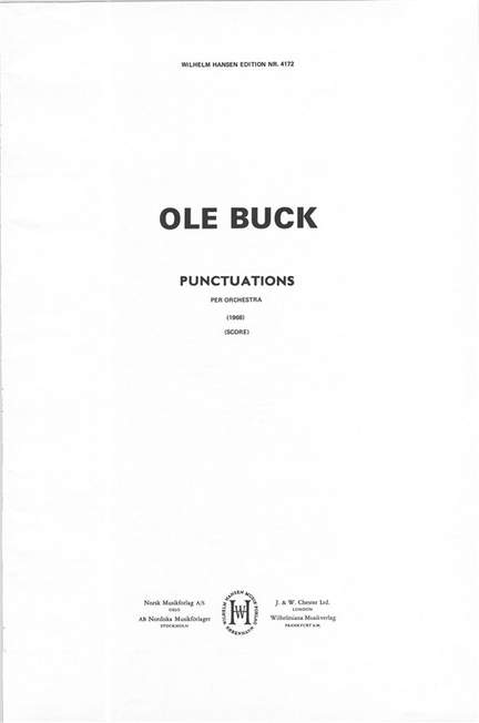 Ole Buck: Punctuations