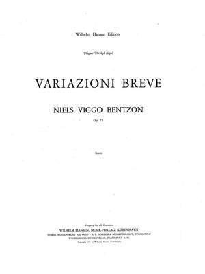 Niels Viggo Bentzon: Variazioni Breve Op. 75