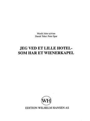 Peter Spar_Jules Sylvian: Jeg Ved Et Lille Hotel