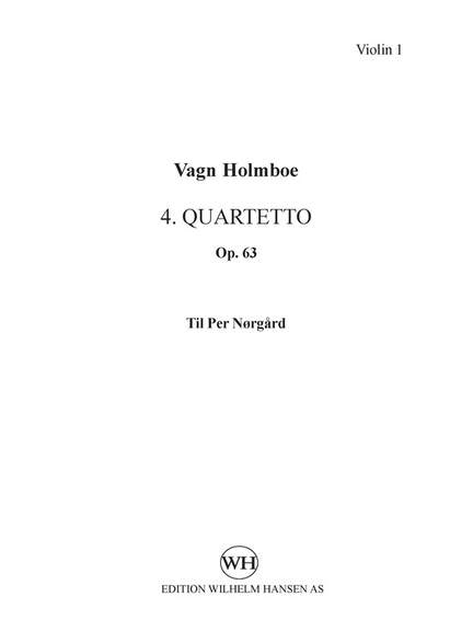 Vagn Holmboe: String Quartet No.4, Op.63