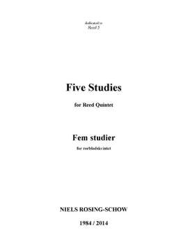 Niels Rosing-Schow: 5 Studies For Reed Quintet