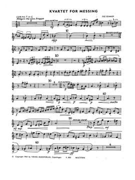 Ole Schmidt: Quartet For Brass Op.15