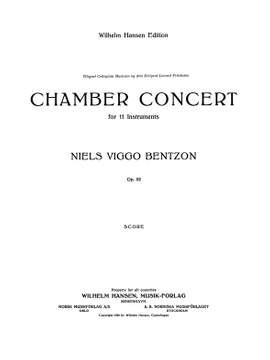 Niels Viggo Bentzon: Chamber Concert Op. 52
