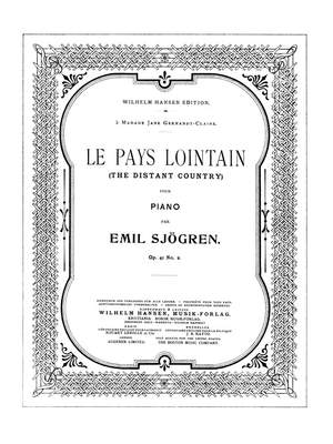 Emil Sjogren: Det Fjerne Land Op. 41 No. 2