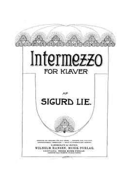 Sigurd Lie: Intermezzo For Klaver