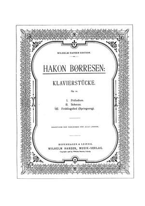 Hakon Borresen: Klavierstücke - No. 3 Fröhling