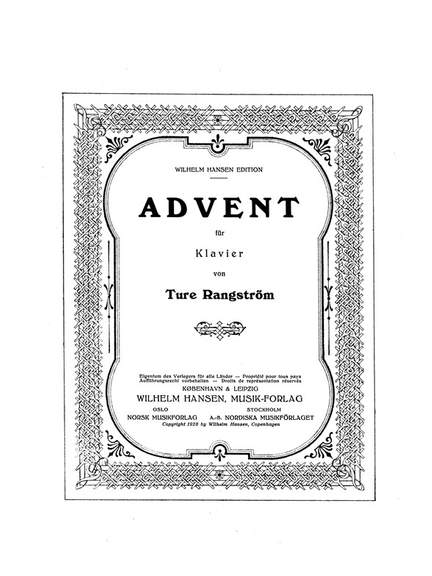Ture Rangström: Advent, Kopi