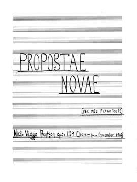 Niels Viggo Bentzon: Propostae Novae Op.129