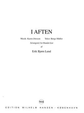 Karen Jonsson_Erik B. Lund: I Aften