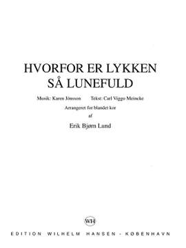 Karen Jonsson_Erik B. Lund: Hvorfor Er Lykken Sa Lunefuld