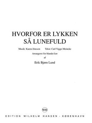 Karen Jonsson_Erik B. Lund: Hvorfor Er Lykken Sa Lunefuld