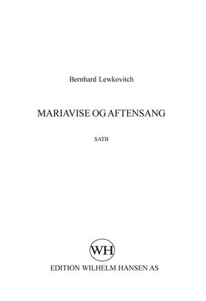 Mariavise Og Aftensang Bk443