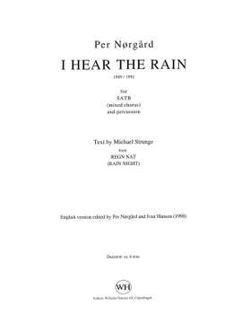 Per Nørgård_Michael Strunge: I Hear The Rain