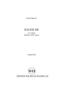 Knud Jeppesen: Salige De