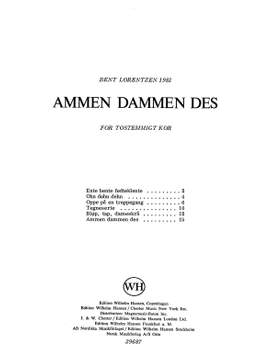 Bent Lorentzen: Ammen Dammen Des 1981
