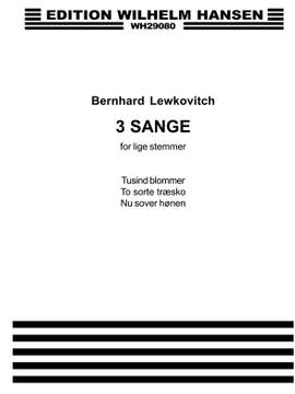 Bernhard Lewkovitch: 3 Sange 1958