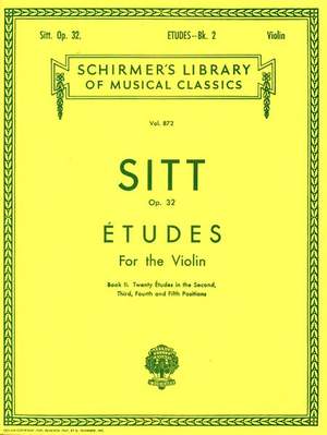 Hans Sitt: Etudes, Op. 32 - Book 2
