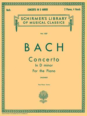 Johann Sebastian Bach: Concerto in D Minor (2-piano score)