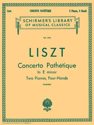 Franz Liszt: Concerto Pathétique in E Minor (2-Piano Score)