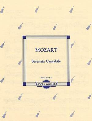 Wolfgang Amadeus Mozart: Serenata Cantabile K.285 (Viola/Piano)