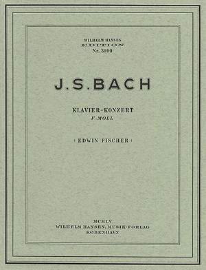 Johann Sebastian Bach: Piano Concerto In F Minor