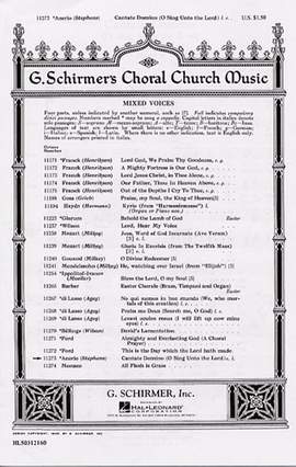 Felice Anerio: Cantate Domino - O Sing Unto The Lord