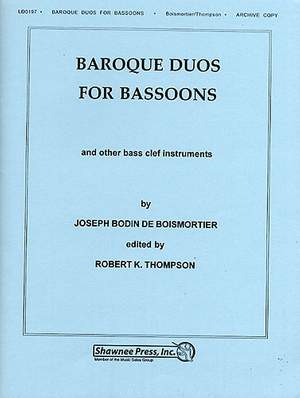 Joseph Bodin de Boismortier: Baroque Duos For Bassoons