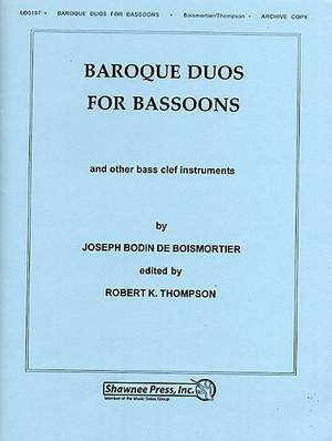Joseph Bodin de Boismortier: Baroque Duos For Bassoons