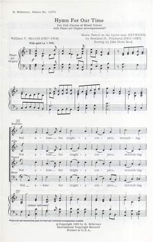 Traditional: Hymn for Our Time (based on hymn tune Hyfrydol)