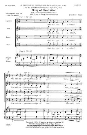 John Ness Beck: Song of Exaltation