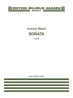 Antonio Bibalo: Sonata For Violin Solo