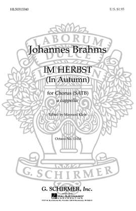 Johannes Brahms: Im Herbst In Autumn A Cappella