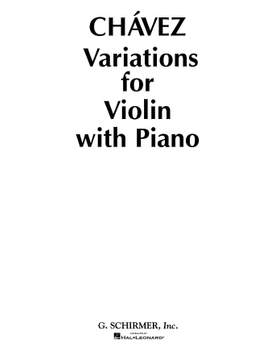 Carlos Chàvez: Variations