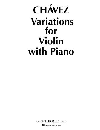 Carlos Chàvez: Variations